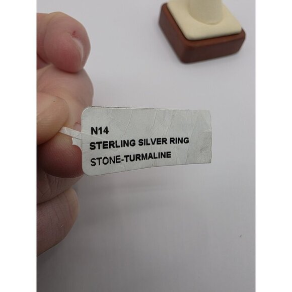 Tourmaline Pink Green Natural Stones Sterling Silver 925 Ring Womens Size 9 NEW - Picture 13 of 14